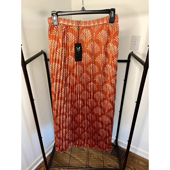 Caballero Rust Ginko Lucille Breeze Skirt size M medium - Picture 2 of 7